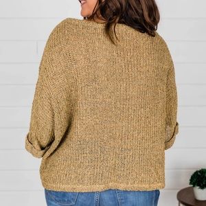 NWOT mustard brown sweater oversized